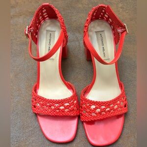 ANTONIO MELANI Red Braided Heels